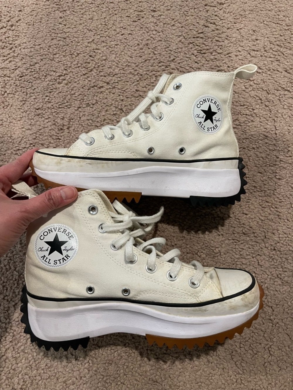 CONVERSE Run Star Hike Platform Hi-Top Canvas Shoes - Picture 2 of 9
